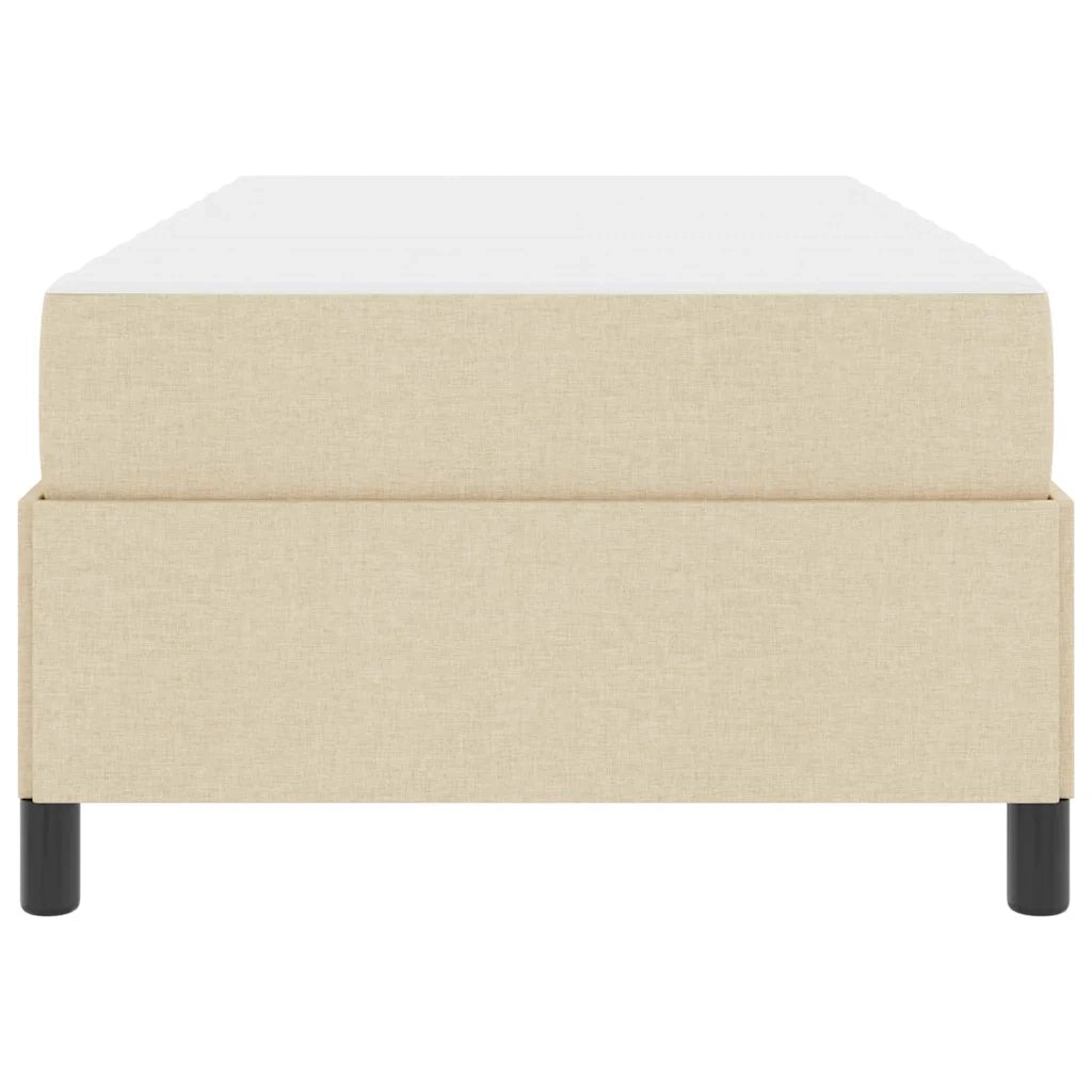 Letto a molle con materasso Crema 90 x 190 cm Tessuto 3398827