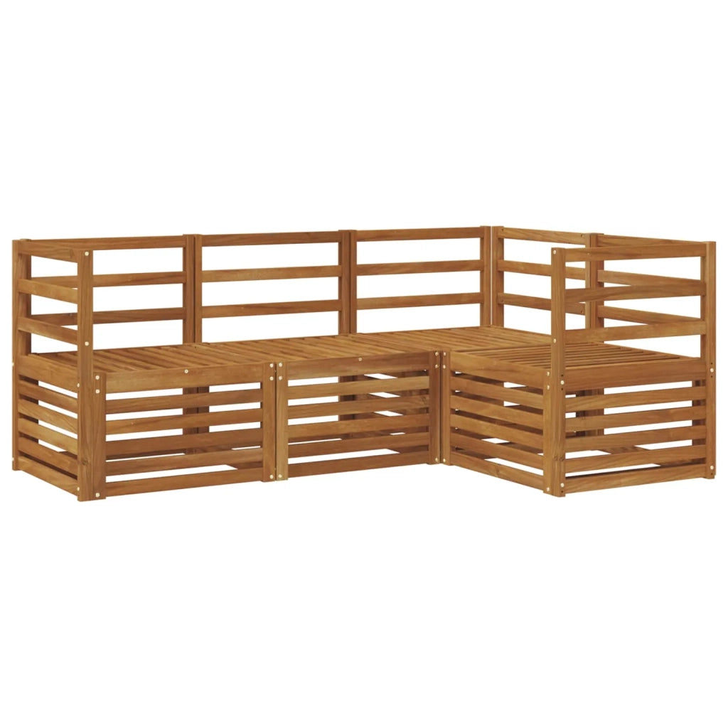 Set divani 4 pcs Naturale Legno di Acacia Massello 3374709