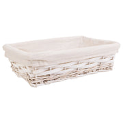 Vassoio in vimini bianco 29,5x20x07h