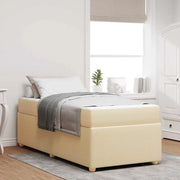 Struttura del letto con materasso Crema 90 x 190 cm Tessuto 3398332