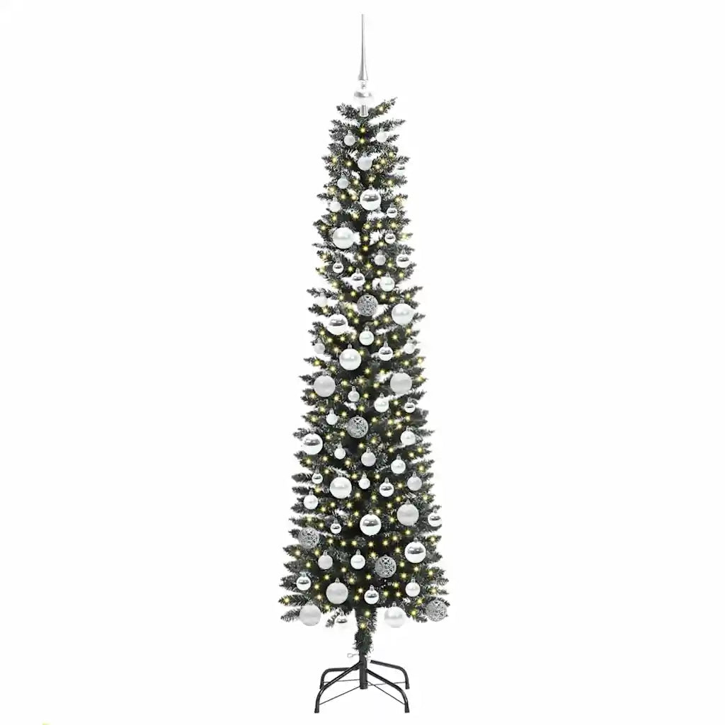 Albero di Natale Artificiale-Albero Natalizio con 300 LED Verde 180 cm 634913