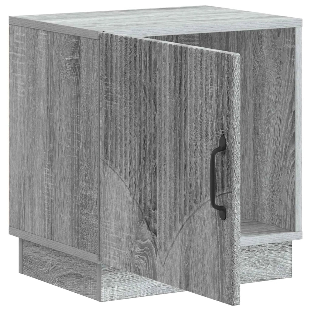 Comodino 2 pz Sonoma grigio 43 x 34,5 x 47 cm 895268