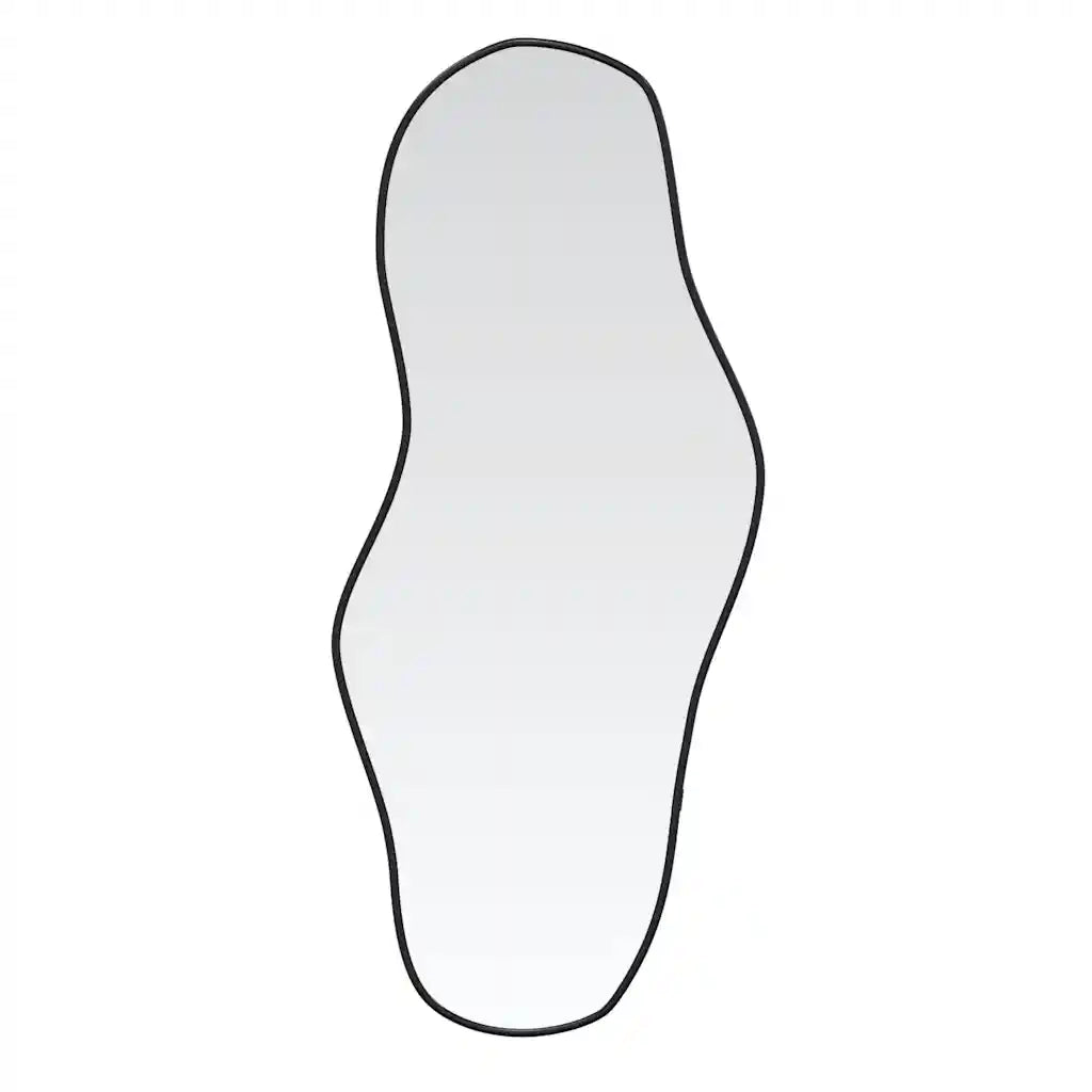 Specchio da Parete | Specchio decorativo Nero 60x25 cm
