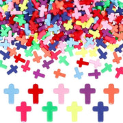 Collezione di perle acriliche - 300 pezzi - Perle acriliche colorate a forma di croce - Gioielli da assemblaggio - Materiale acrilico duraturo - Finitura spray professionale - Perle a spaziatura