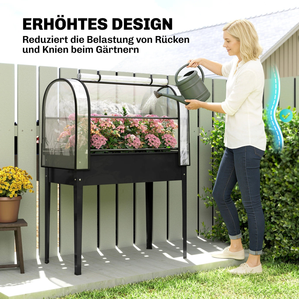 Hochbeet con serra ¨C zephmum ¨C nero