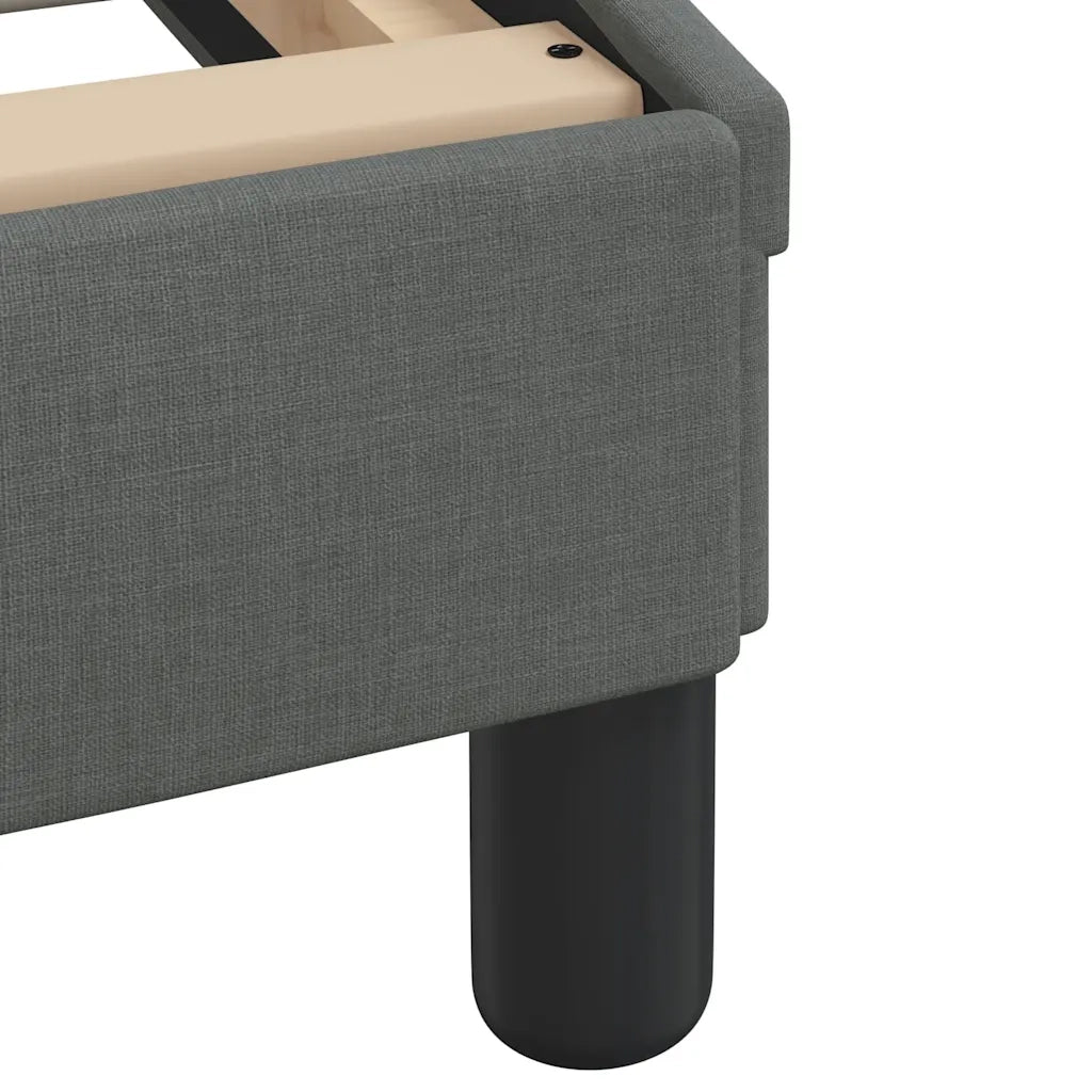 Letto con Materasso Hanko Grigio Scuro 100x200 cm in Tessuto 3310511