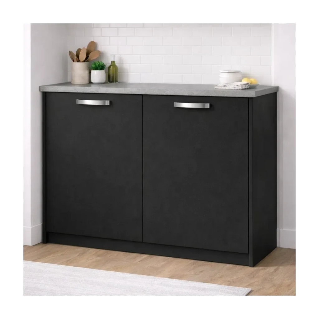 Anta per mobili in Legno nobilitato Compresa di Maniglia 72x40 Nero
