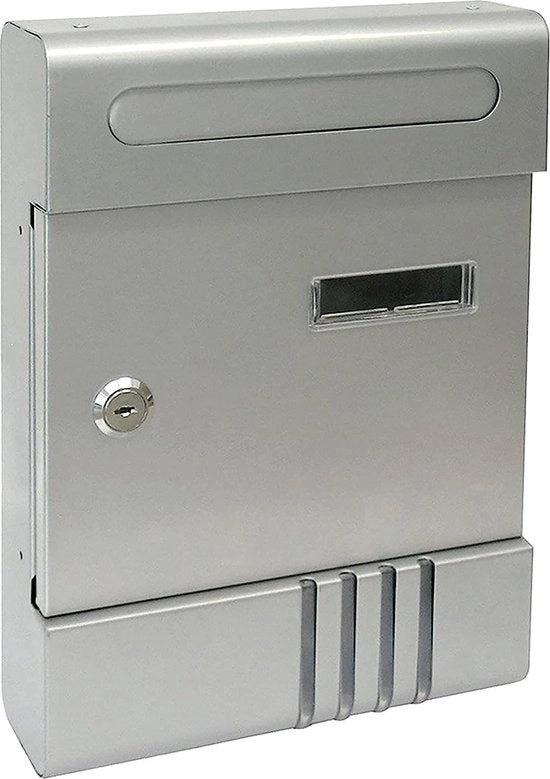 Cassa postale model House - argento - dimensioni 290 x 205 x 70 mm - stile moderno
