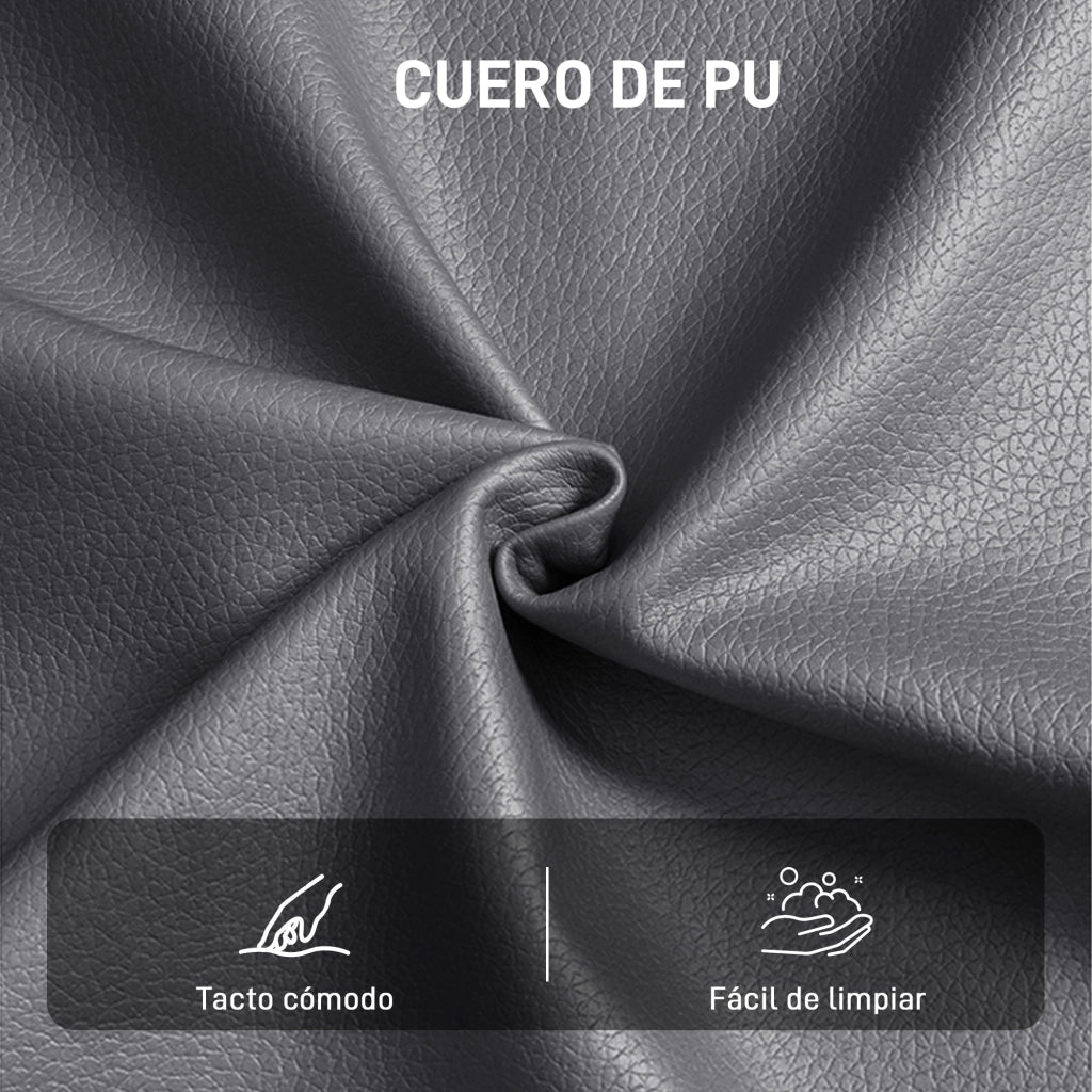 Poltrona Relax Massaggiante in Similpelle Grigio ¨C Zephmum ¨C 80x100x110