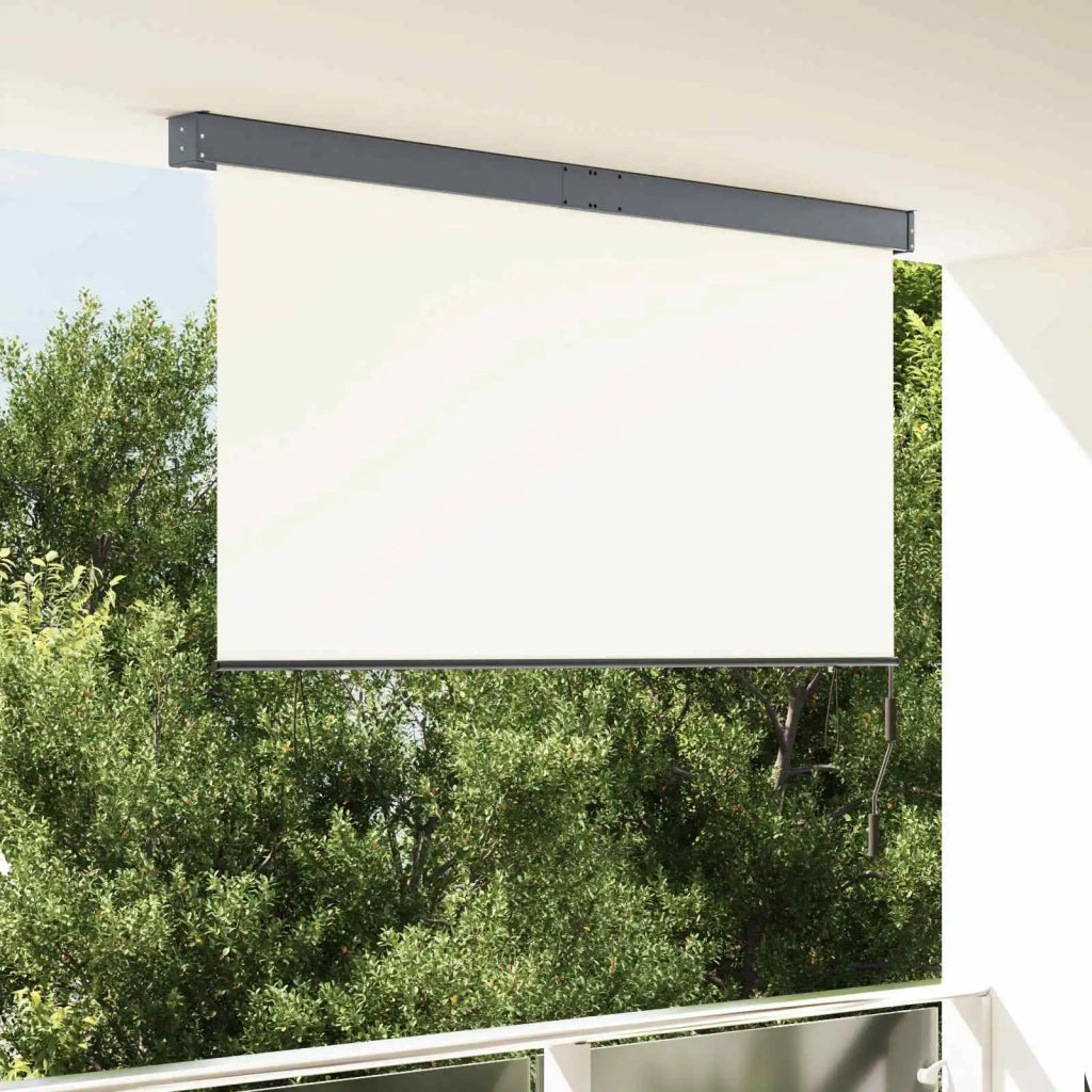 Tenda a rullo Crema 180 x 250 cm Tessuto e Alluminio 362085