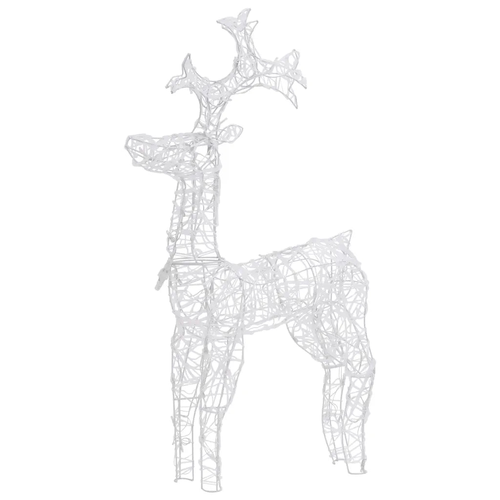 Renne e Slitta Decorazione Natale 90 LED 60x16x100 cm Acrilico CFW4516667