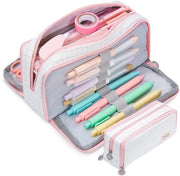 Organizzatore portatile per ufficio con 3 compartimenti e grande capacità