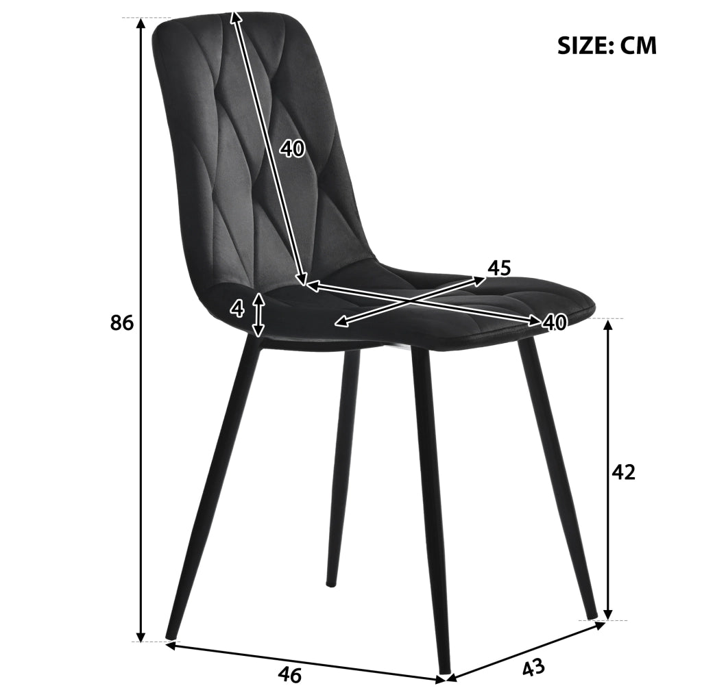 Set tavolo da pranzo estensibile 5 pezzi 100-140x100x75,5 cm MDF/metallo nero