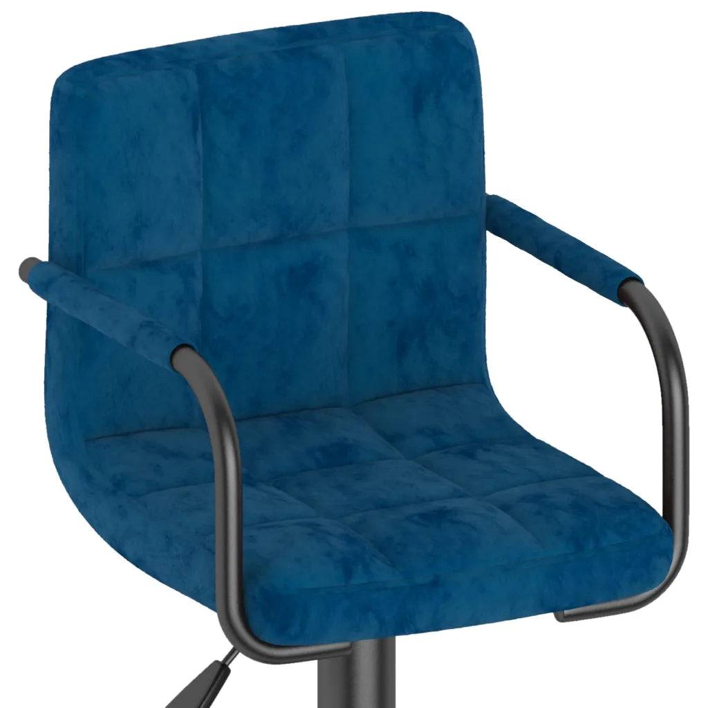 Sgabello da Bar Blu in Velluto 334652