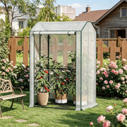 Serra da giardino in PE bianca 100x83x150 cm