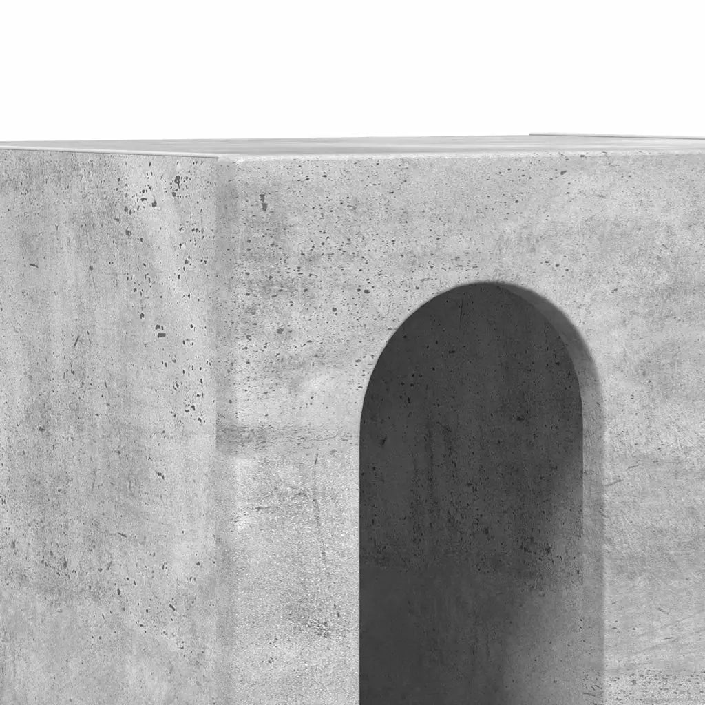 Comodino 2 pz-Set di 2 Tavolino da notte Grigio cemento 40 x 35 x 50 cm Legno multistrato