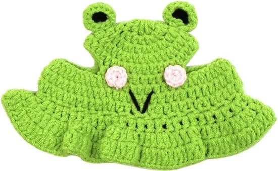 Accessori per gatti in forma di rana per festa di compleanno e Natale 

Modello: Kat Hoed Kikker Vorm