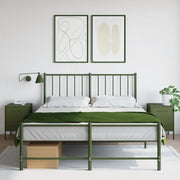 Comodini 2 pz-Set di 2 Tavolino da notte Verde Oliva 36x39x50,5 cm in Acciaio 649400