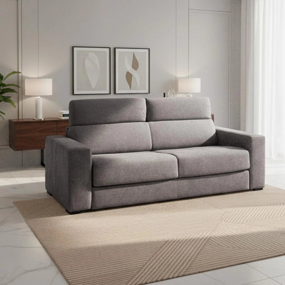 Divano letto 3 posti Crien tessuto Penelope22 grigio