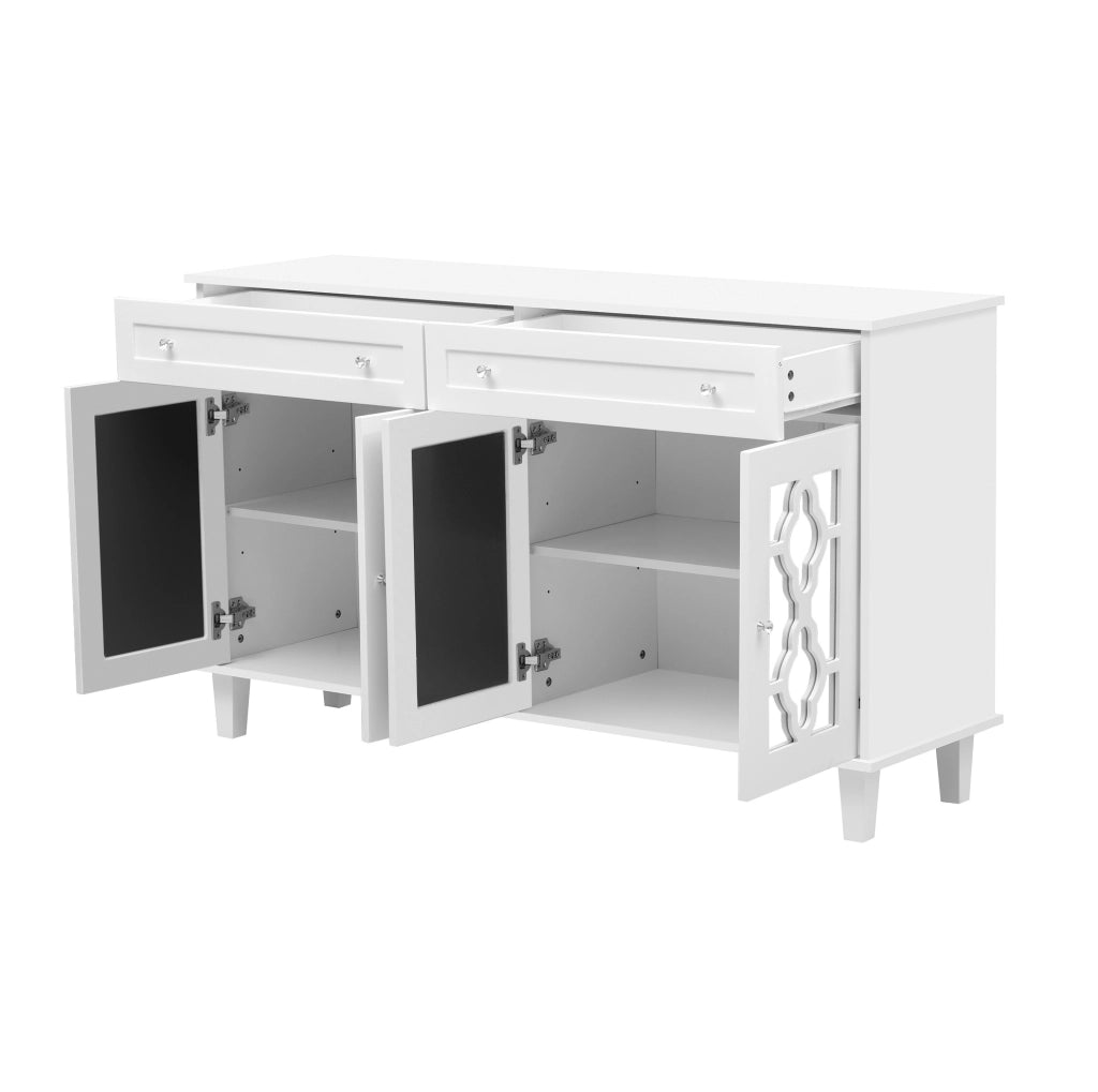 Credenza a specchio con ante, cassetti e ripiani regolabili