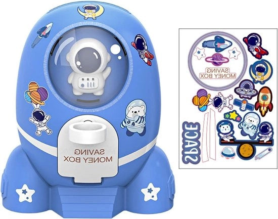 Spazio astronautico per bambini - con capacità grande - personalizzato - incluso adesivi cartoon e apriporta con chiave