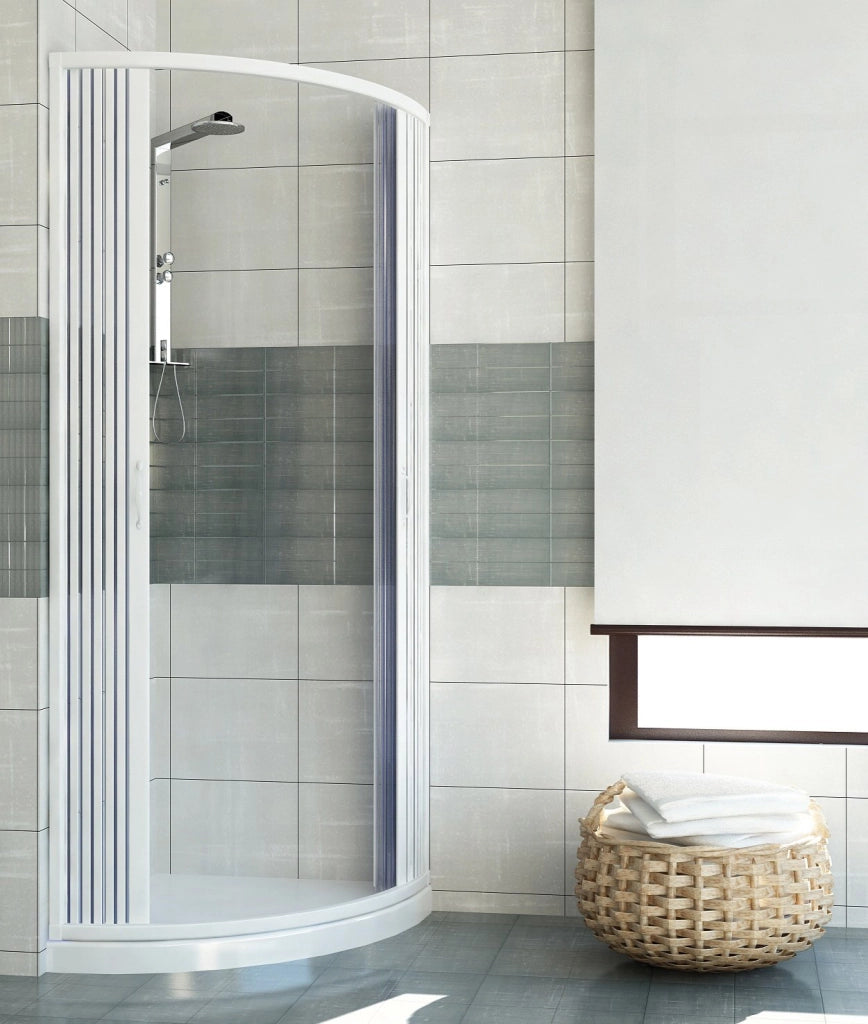 Box doccia Giove 90X90cm in pvc apertura semicircolare centrale