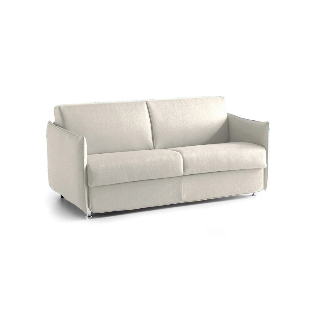Trovo, Divano Letto 2 Posti Sfoderabile Made in Italy, 180x95 cm Beige