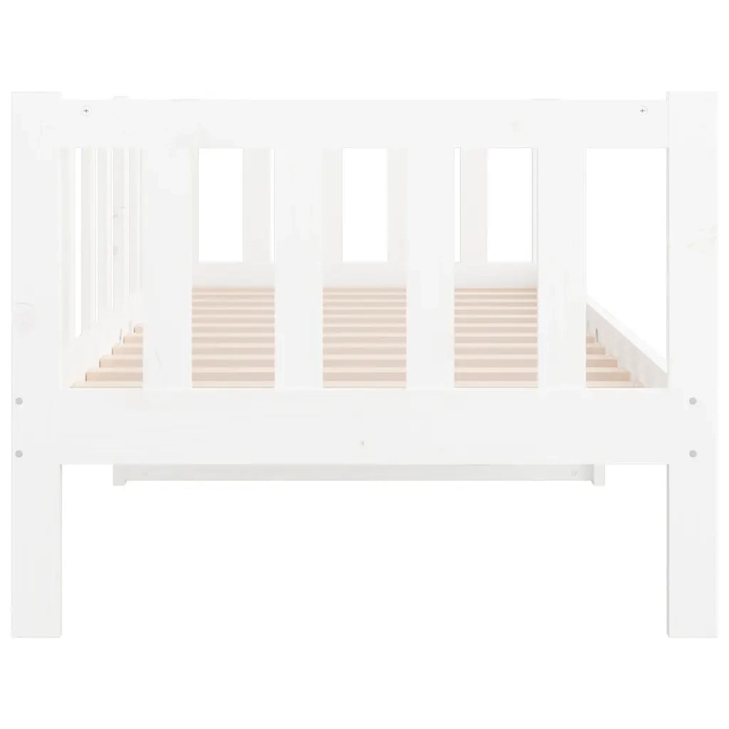 Letto singolo | Letto per adulti | Dormeuse senza Materasso Bianca 80x200 cm Legno Massello Pino