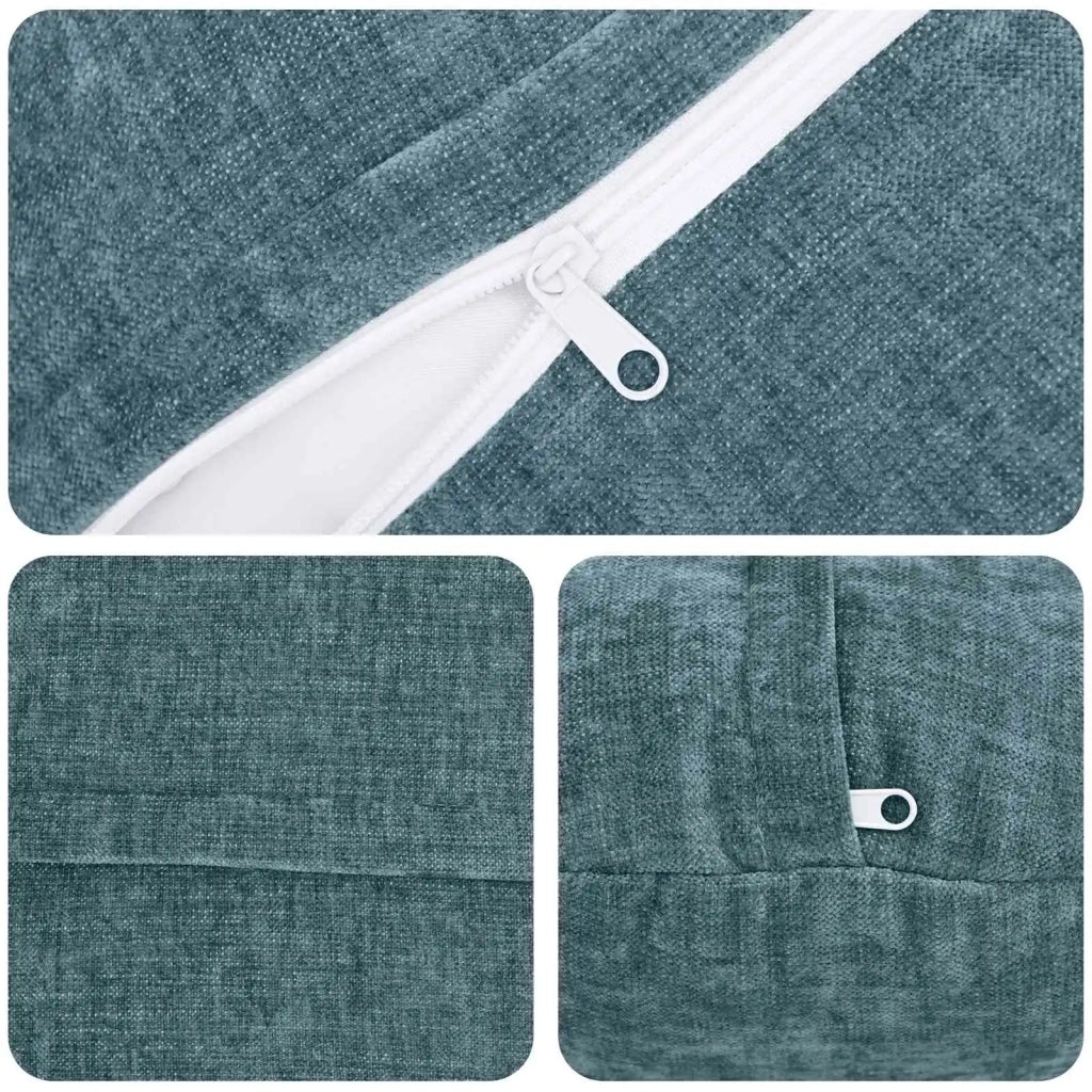 Federa 6 pz HEERLEN Blu Ø 60 cm Tessuto Chenille 922962