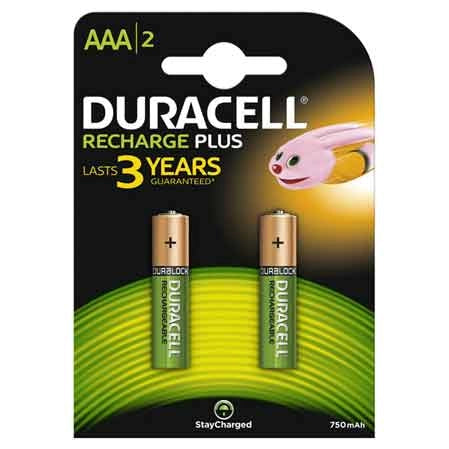 PILE RICARICABILI 'VALUE' MINISTILO 750 mAh - Blister 2 Pezzi - DURACELL