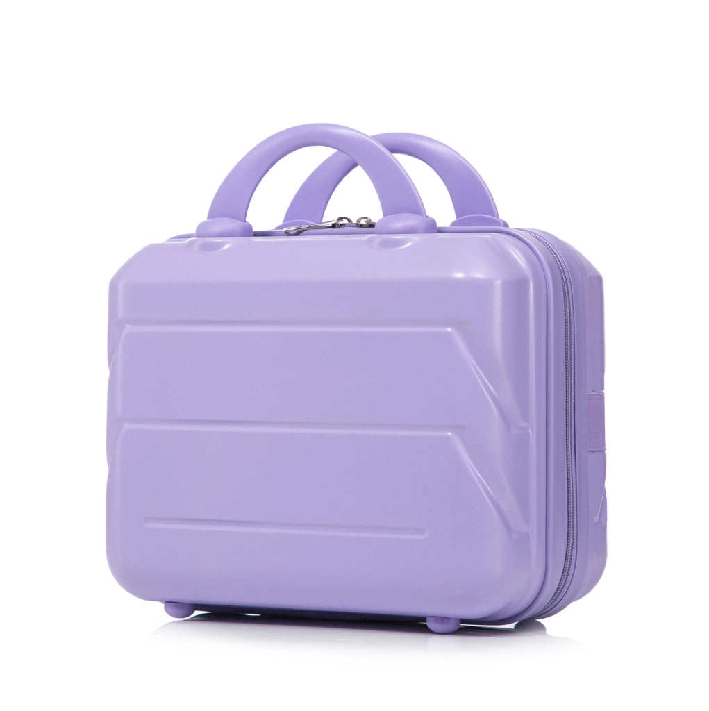 Set valigia rigida 37x21x55 cm in ABS blu-viola con vanity –
