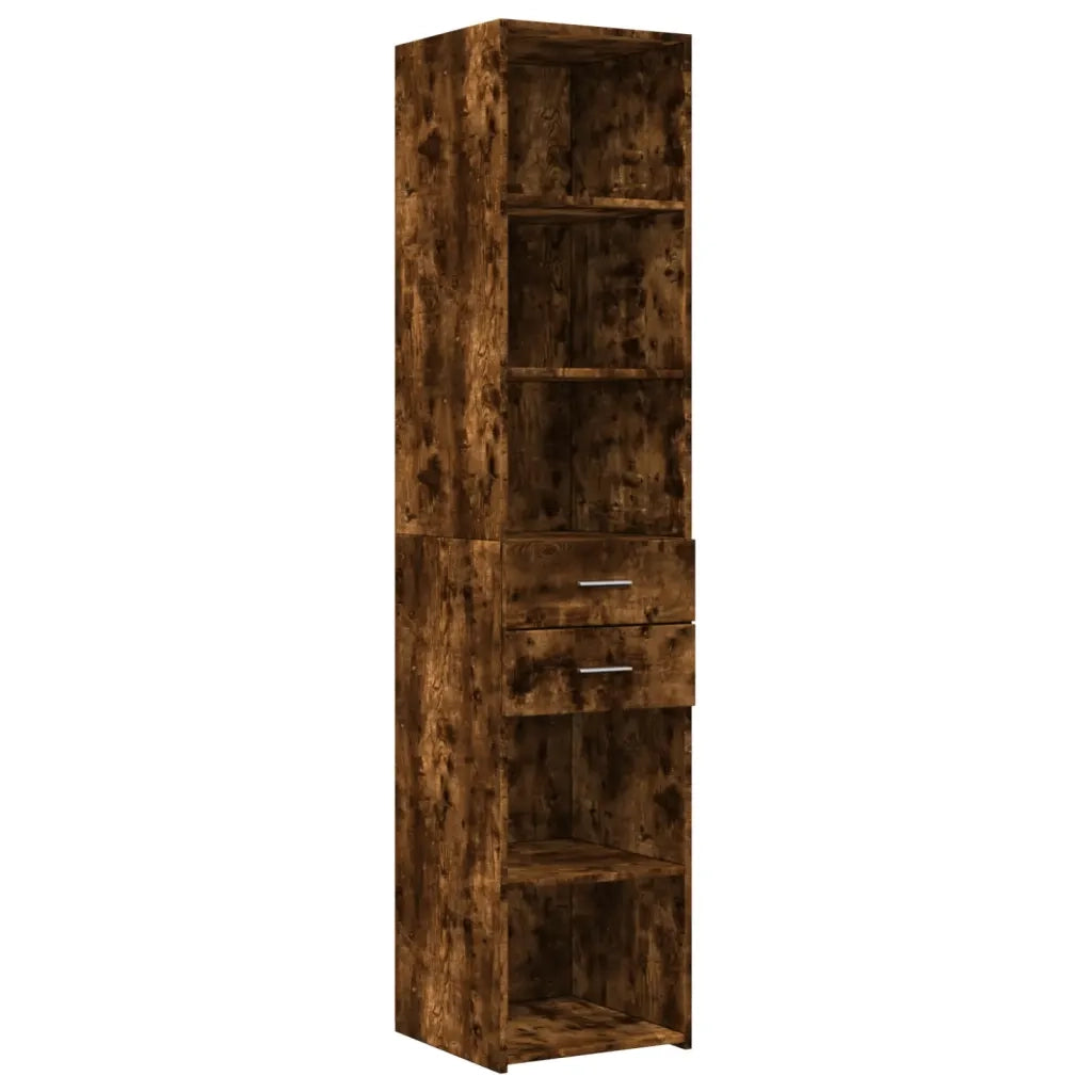 Credenza-Buffet-Armadio da cucina Rovere Fumo 40x42,5x185 cm in Legno Multistrato 889777