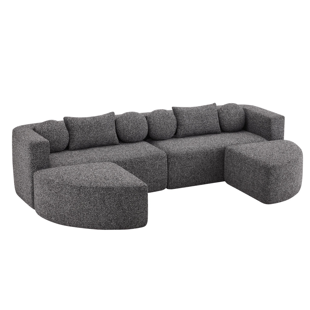 Divano Letto Modulare con ; Nero