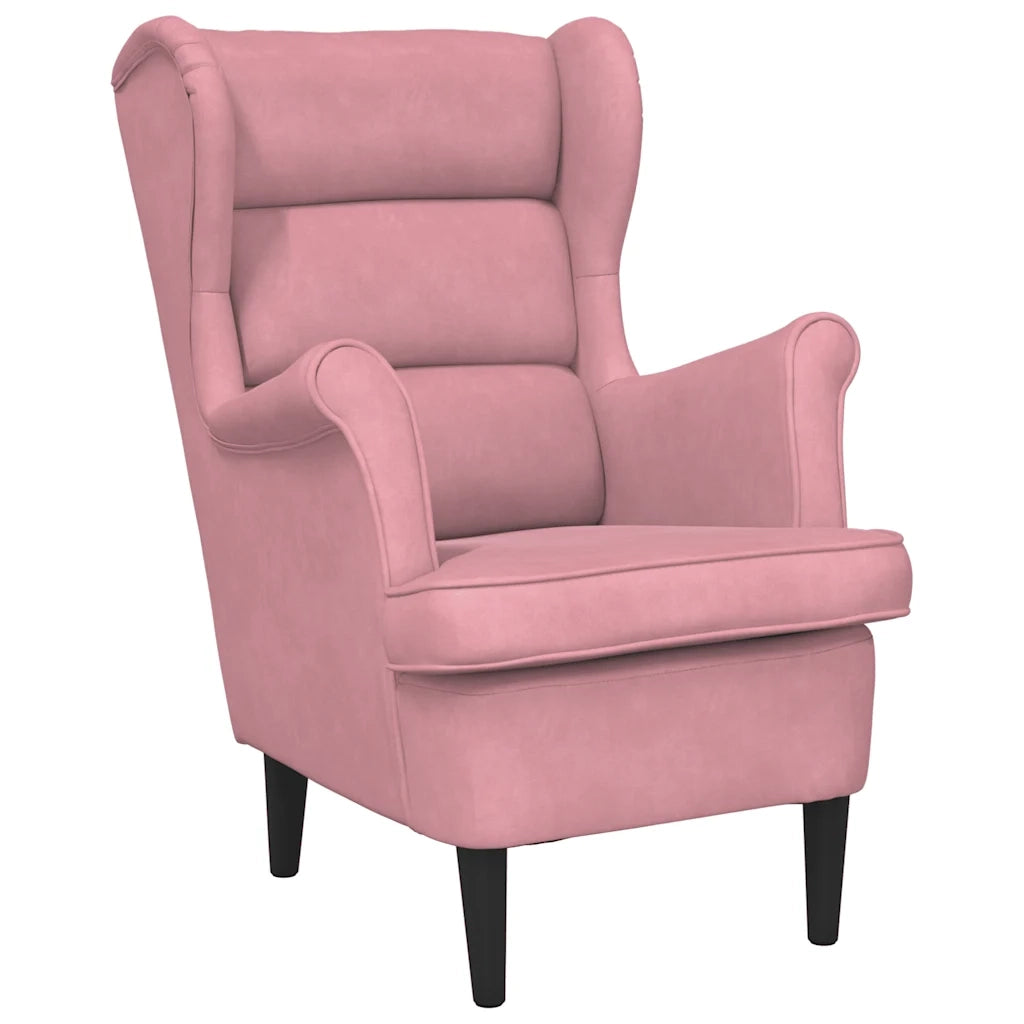 Poltrona | Sedia Relax Rosa in Velluto
