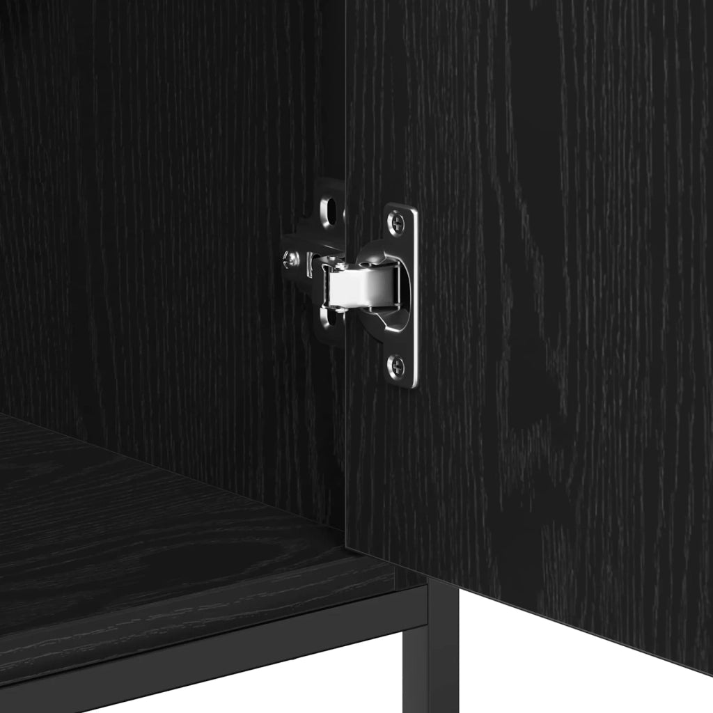 Credenza | Madia | Buffet da pranzo | Armadio da pranzo Rovere Nero 69 x 35 x 80 cm Legno multistrato