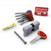 CILINDRO SAGOMATO EVO K64 36C HAND SECUREMME  OTT.NICH.SATIN CHIAVI 5 MM  72 36+36