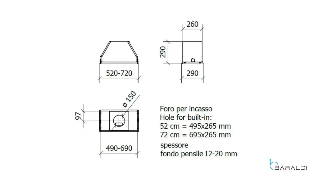 BLOCK DRY DROP cm 52 - Nero - 700 m3/h