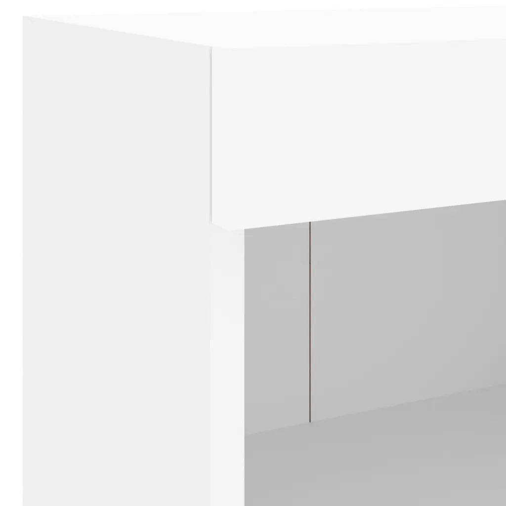 Mobili TV a Muro 4 pz-Credenza per TV con Luci LED Bianchi 477065