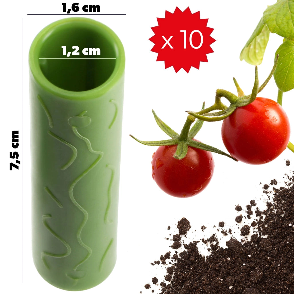 Connettore dritto KADAX per pali da giardino da 11 mm, supporti in metallo, 10 pezzi