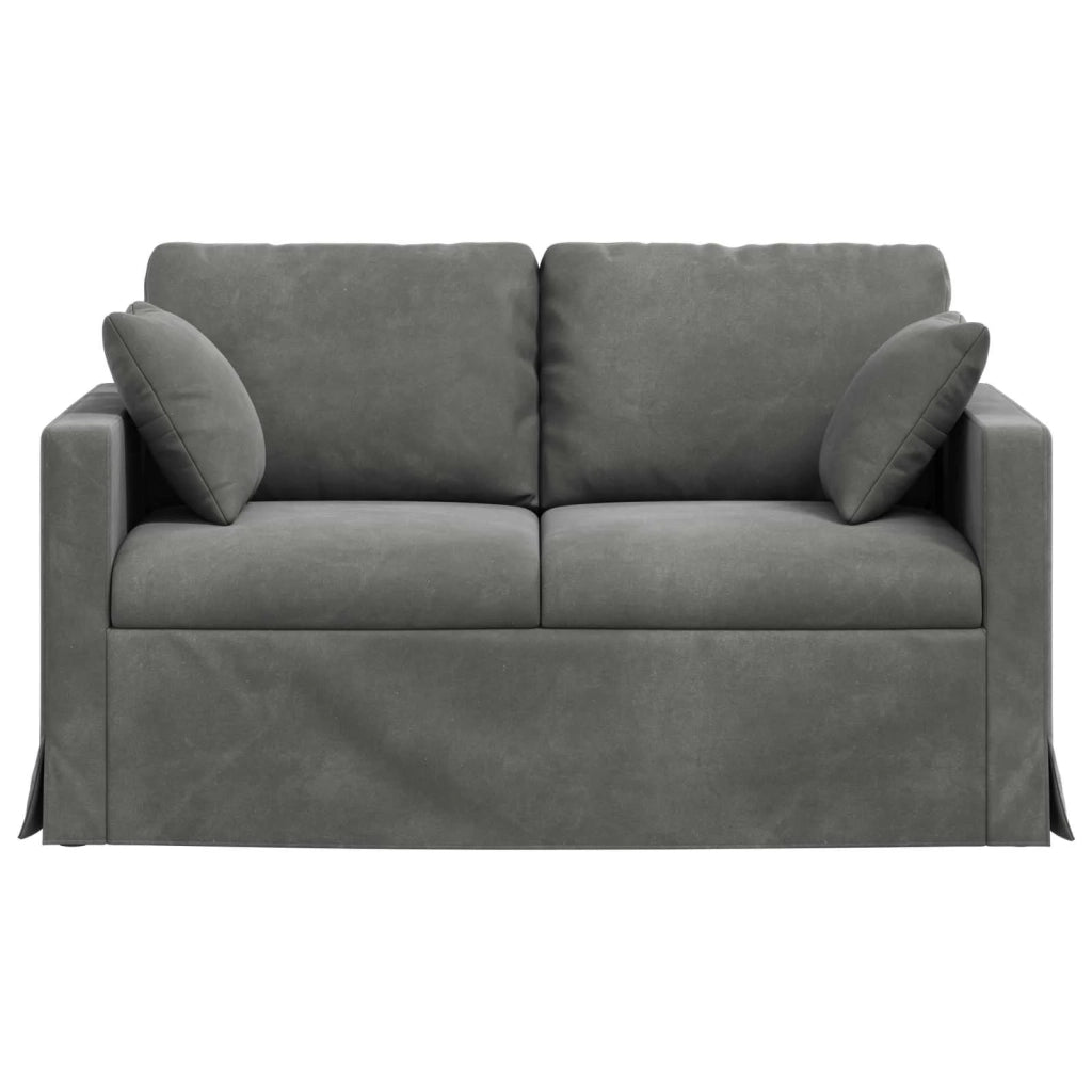 Divano Grigio scuro 138 x 78 x 80 cm Velluto 42024414