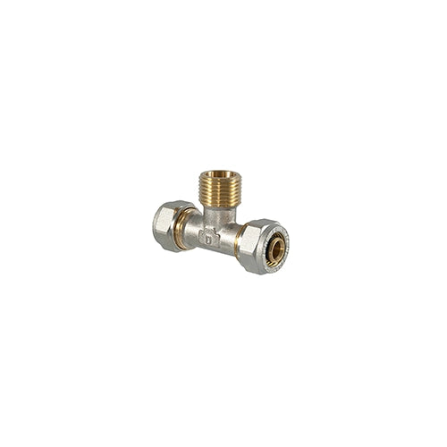 RACCORDO TEE MASCHIO A COMPRESSIONE PER MULTISTRATO- 26 x 3/4 x 26- TDMB- pezzi 1