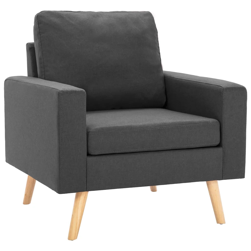 Poltrona Grigio Scuro in Tessuto 288694