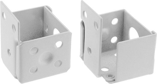Houder per Beugel per Tende di Sole in Metallo - 2,5 cm x 2,5 cm - 1x1 Pollice - Mini Tende di Sole - Adatto per Mini Tende di Sole da 1 Pollice - Bianco - 2 Pezzi