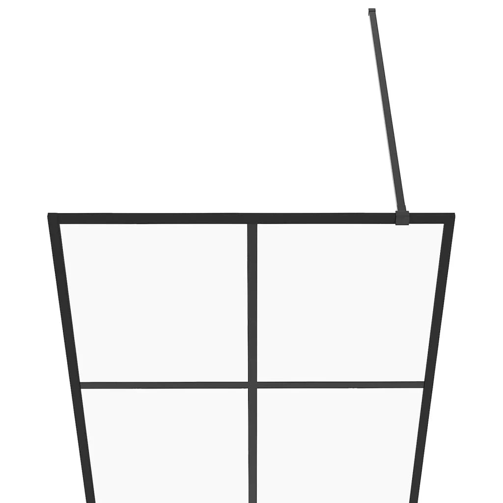 Box doccia con vetro ESG trasparente 80 x 195 cm nero 02_0002154