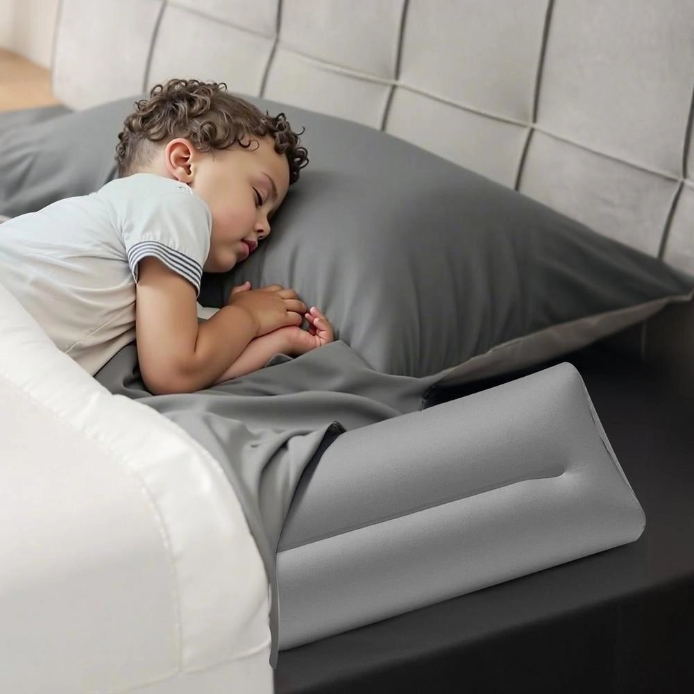 Paracolpi Letto Bambini 1205x160x180 mm Gonfiabile Pompa Manuale Antiscivolo Leggero Portatile 2 Pezzi