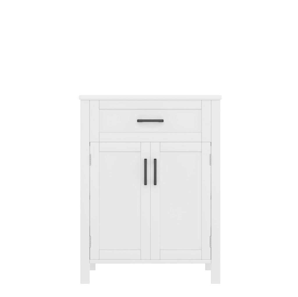 Mobile lavabo da terra 60x46x84,8 cm in MDF e ceramica bianco