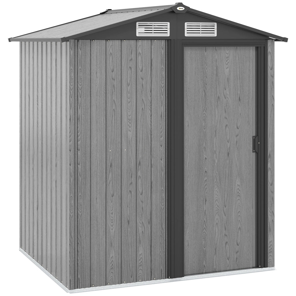 Casetta da Giardino Porta Attrezzi ¨C Xylo ¨C Acciaio Grigio 152x132x188 cm