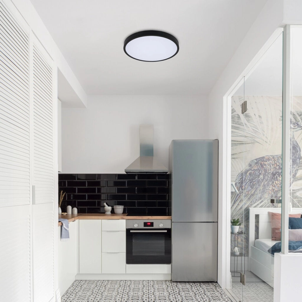 Plafoniera bagno LED nera Ø42cm IP44 36W CCT Rabalux Alenzo