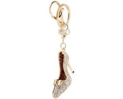 Sostegno per chiavi - Manubrio per chiavi alto - Design creativo - Colore rosso - Sostegno per chiavi bling bling - Adatto per donne - Cristallo e lega