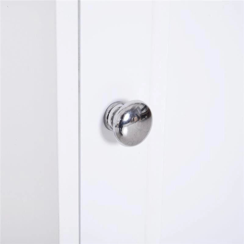MOBILETTO A COLONNA PER BAGNO IN LEGNO CON DECORO FLOREALE 40X23X160 CM BIANCO